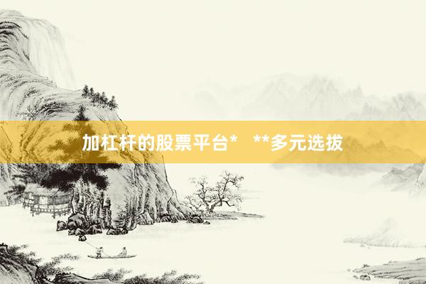 加杠杆的股票平台*   **多元选拔